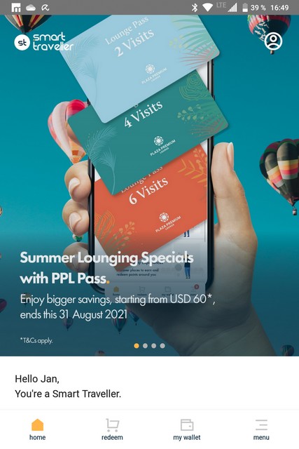 Im August 2021 gibt es bis zu 23% Ersparnis beim Kauf von Plaza Premium Lounge Pässen auch in der Smart Traveller App