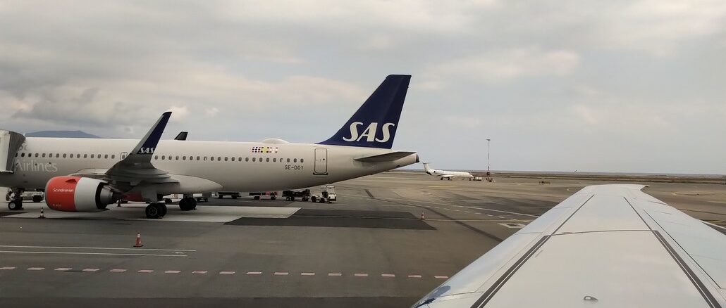 SAS Airbus A320 in Nizza