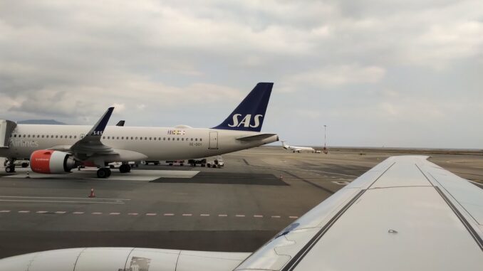 SAS Airbus A320 in Nizza