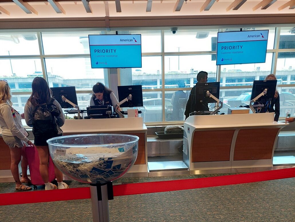 Check In Desk von American Airlines in Orlando