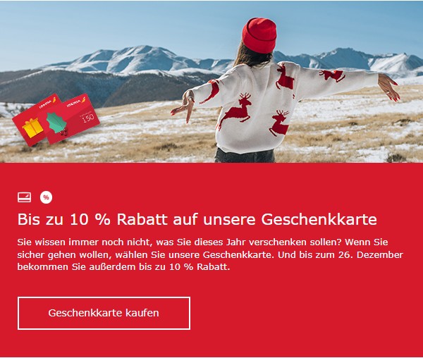 Bis zu 10% Ermäßigung beim Kauf von Iberia Geschenkkarten bis 26.12.2024